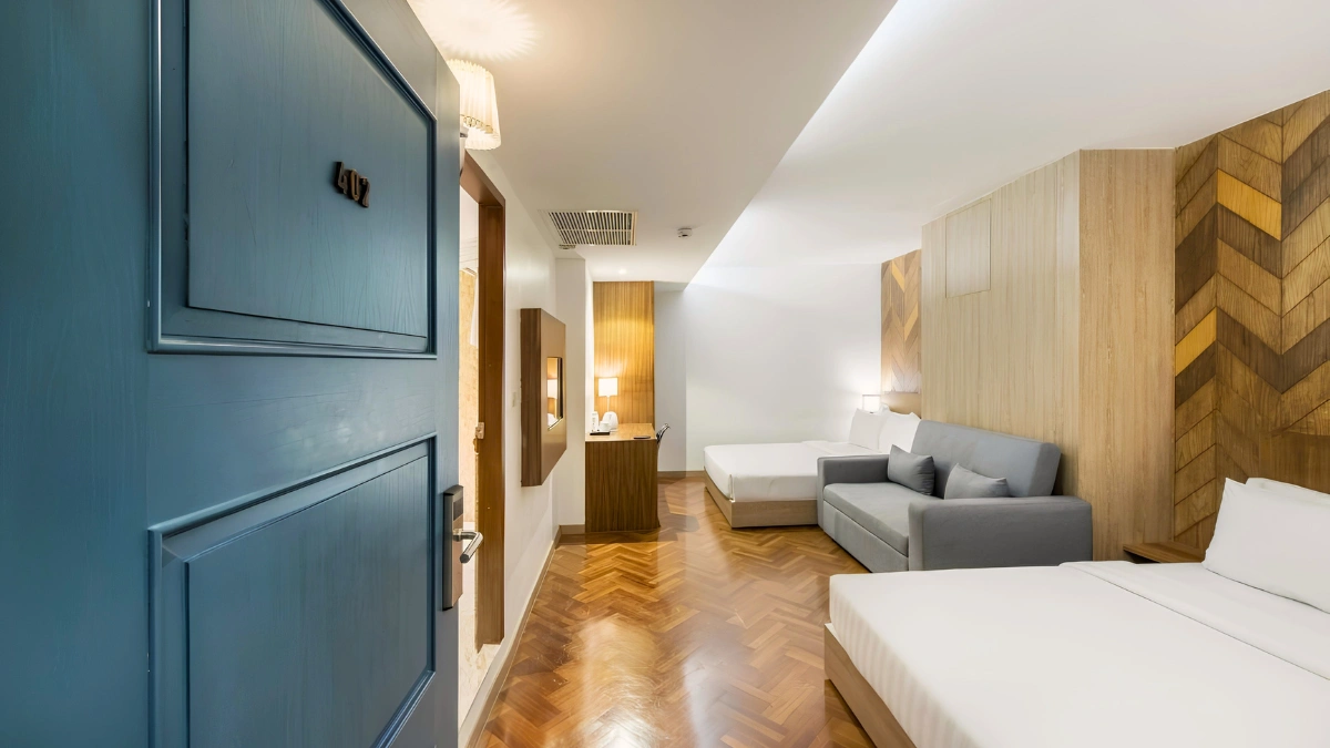 Family Room for 4 People main view at The Poshtel Bangkok By Benya