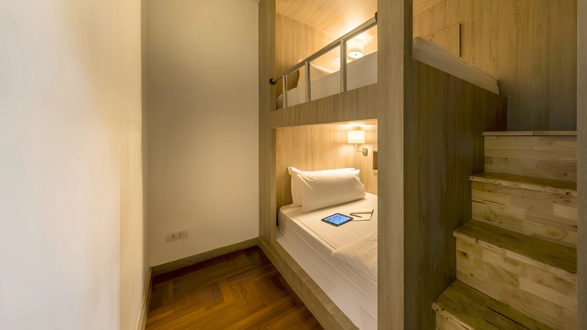 Private Bunk Room for 2 main view at The Poshtel Bangkok By Benya