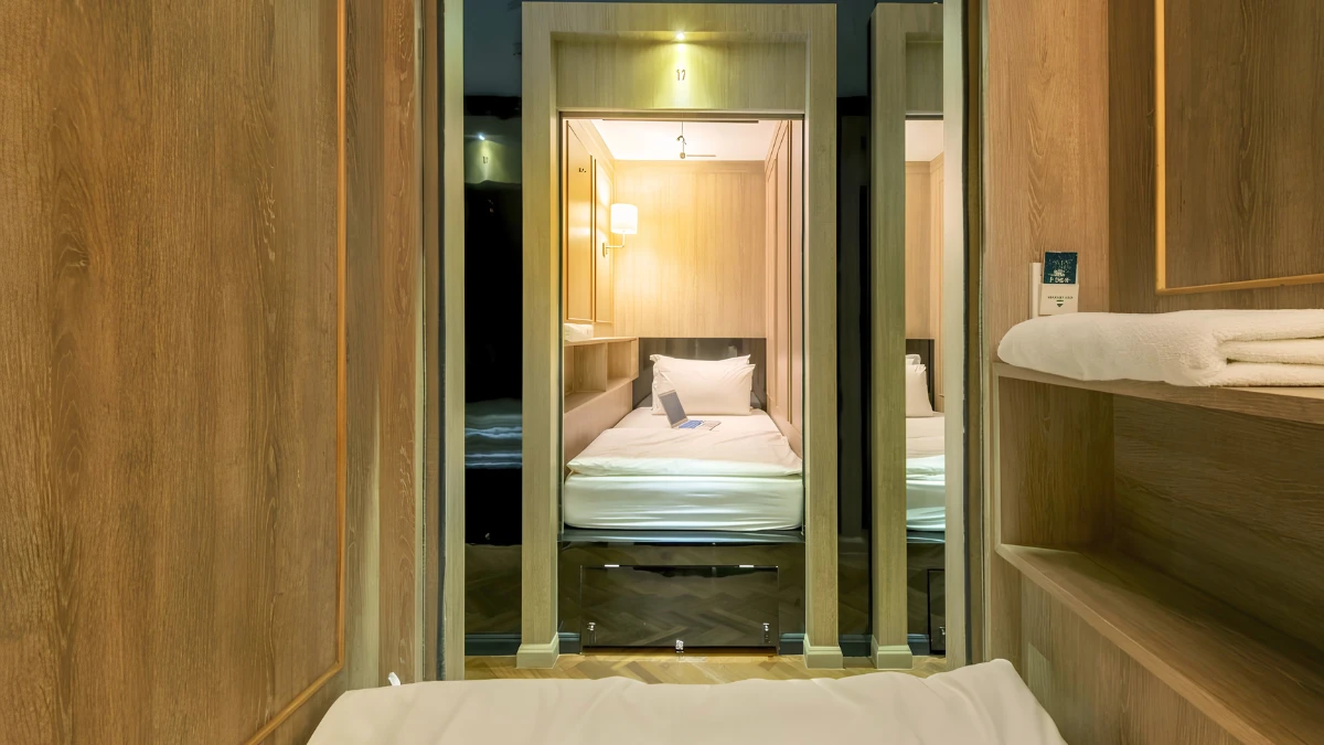 Cabin room detail at The Poshtel Bangkok By Benya