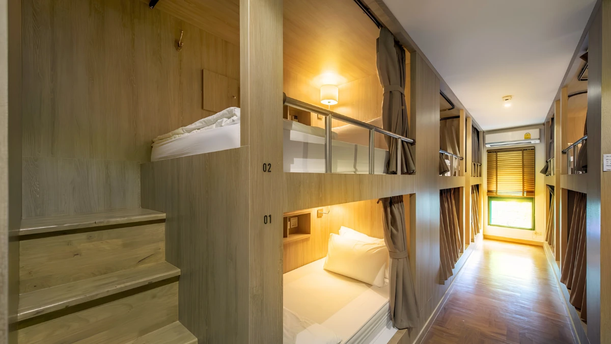 1 Person In 20 Beds Dormitory Mix room detail at The Poshtel Bangkok By Benya